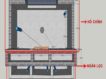 Bản vẽ thiết kế hồ cá koi ngoài trời