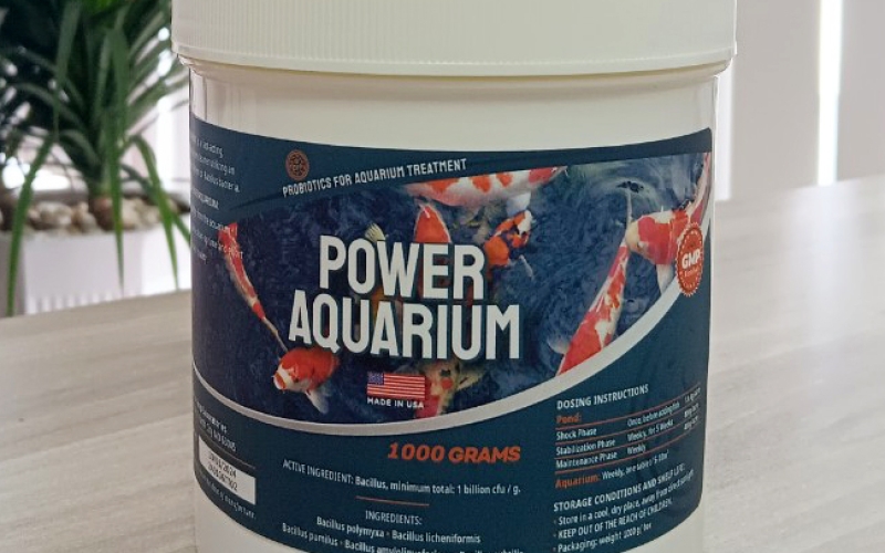 Power Aquarium - Vi sinh xử lý nước chuyên dụng cho hồ cá cảnh, cá Koi - Hộp 450g
