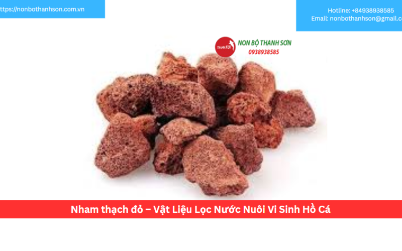 Nham thạch đỏ – Vật Liệu Lọc Nước Nuôi Vi Sinh Hồ Cá