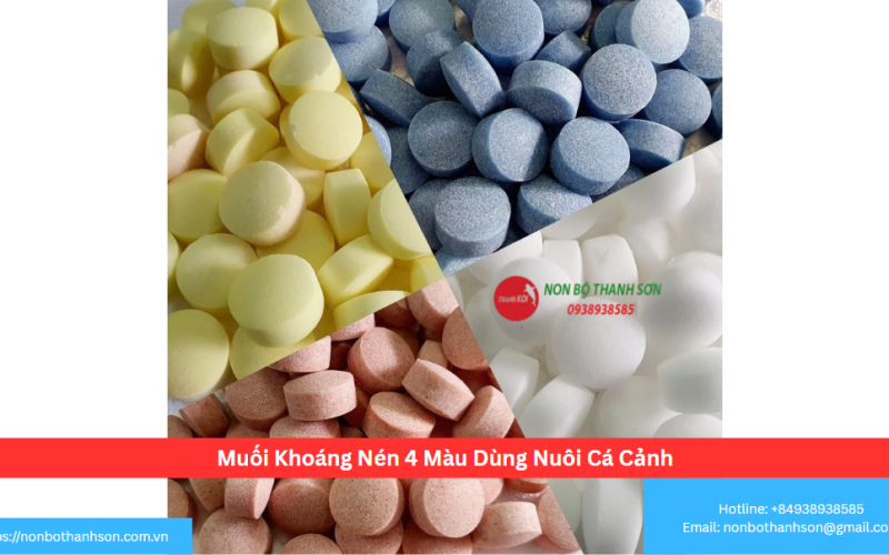 Muối Khoáng Nén 4 Màu Dùng Nuôi Cá Cảnh