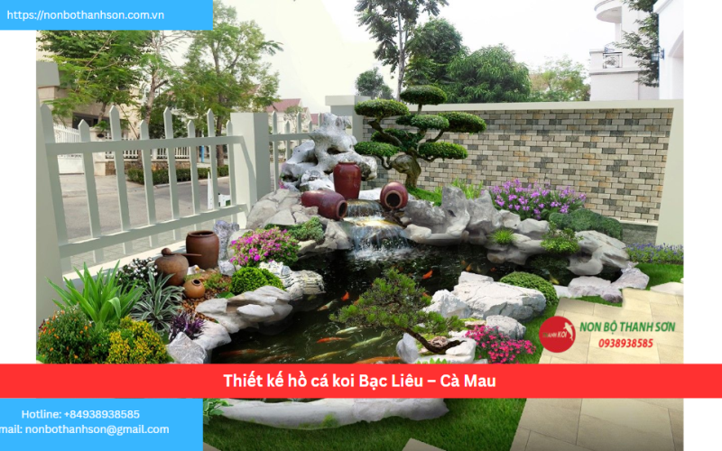 Bảng Báo Giá Thiết kế hồ cá koi Bạc Liêu – Cà Mau